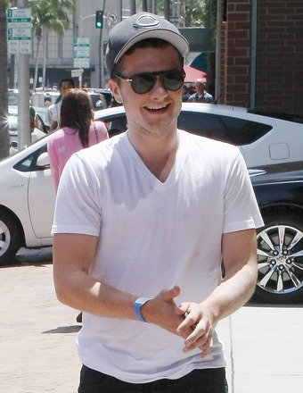 Josh Hutcherson was snapped Tuesday for the first time after removing his bandage after nose surgery. 
