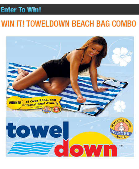 Win It! Towel Down Beach Bag Combo