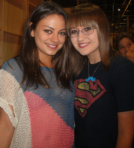 Mila Kunis Hangs Out on the 'Two and a Half Men' Set