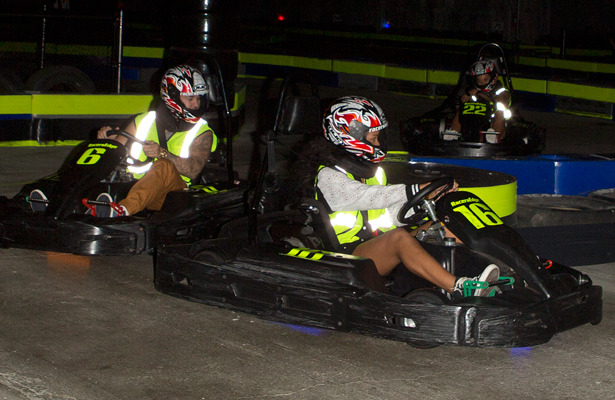 Rihanna and Rob Kardashian Spotted Go-Cart Racing, Clubbing
