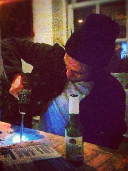 Robert Pattinson Spotted with Power Drill at Manhattan Bar