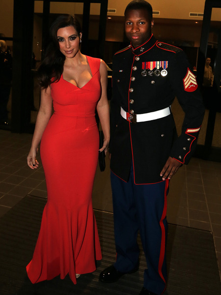 Pic! Kim Kardashian Attends Marine Corps Ball