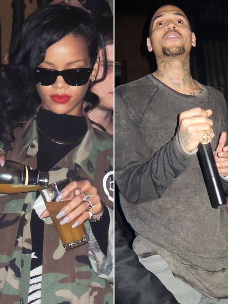 Rihanna Spends Thanksgiving with Chris Brown
