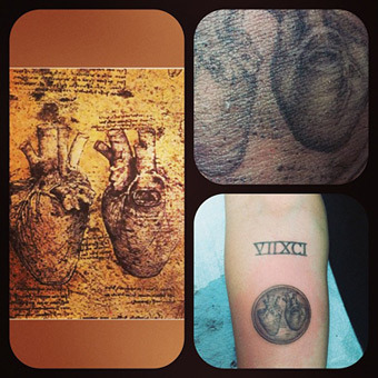 Pic! Miley Cyrus' New Heart Tattoo Courtesy of Kat Von D