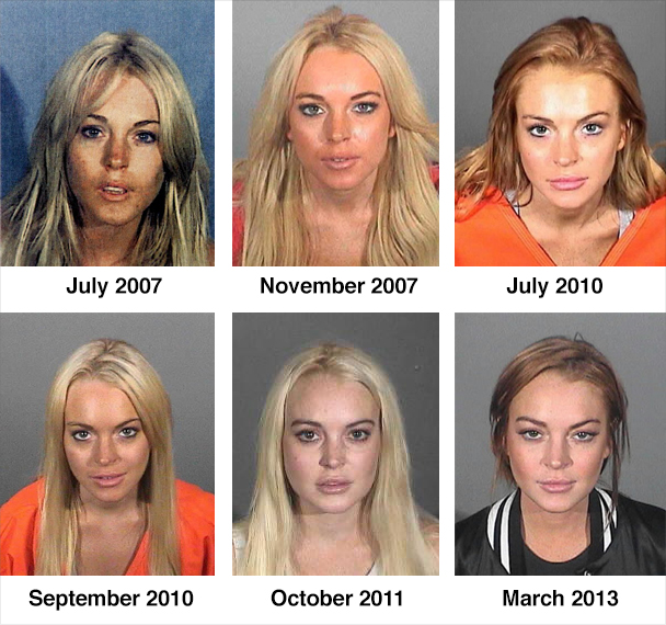 lindsay lohan mug shots