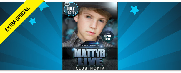 Win It! Tickets to See MattyB Live at Club Nokia