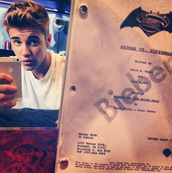 Justin Bieber Reads 'Batman vs. Superman’ Script, Hints at Robin Role