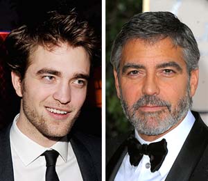 Getty Images/Extra Composite robert pattinson george clooney