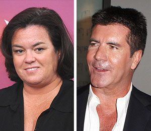 Getty Images/Extra Composite rosie o'donnell simon cowell
