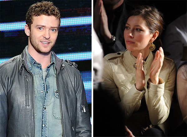 Getty Images/Extra composite Jessica Biel supports Justin Timberlake at Fashion Week