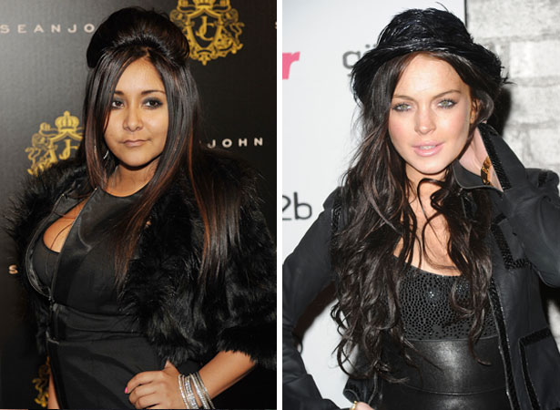Getty Images snooki and lindsay lohan