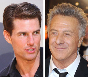 Getty Images/Extra composite Tom Cruise was afraid to meet future co-star Dustin Hoffman