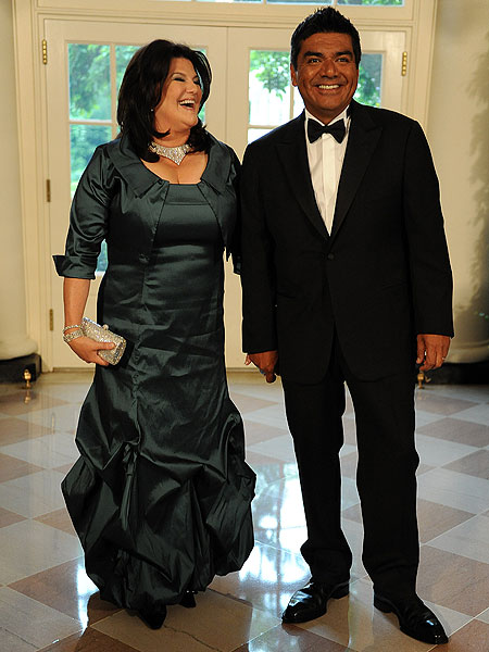 Getty Images George Lopez and wife Ann