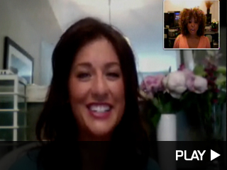 Jillian Harris videochatting with Tanika Ray