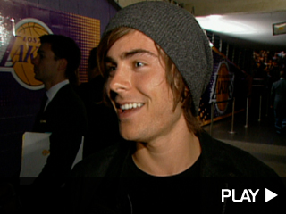 Zac Efron at the NBA Finals