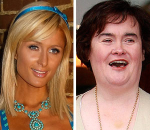 paris hilton gives susan boyle talent tips