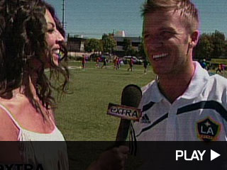 David Beckham on the soccer field
