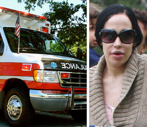 Getty Images/Extra composite Nadya Suleman's son Caleb was released from the hospital