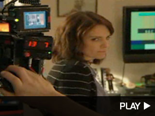 Tina Fey behind the scenes