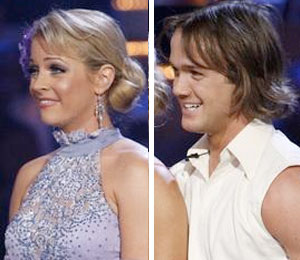 ABC/Extra composite Melissa Joan Hart and Louie Vito are the latest celebs to bite the dust on Dancing with the Stars.