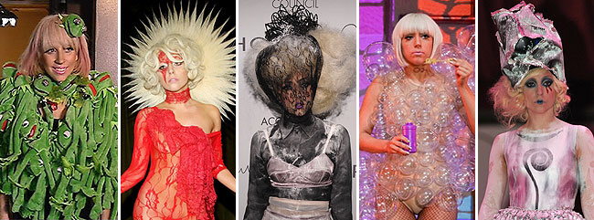 Getty Images/Extra Composite lady gaga wild outfits