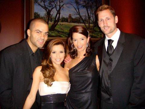 Facebook Eva Longoria, Tony Parker, Erin and Brent Barry
