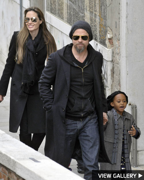 INF Photo Brad Pitt and Angelina Jolie's family out and about in Italy