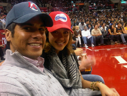 jessica alba and cash warren clippers game